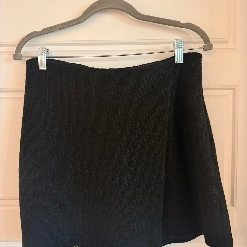 Express Women's Tweed Black Mini Skort Skirt Size 10